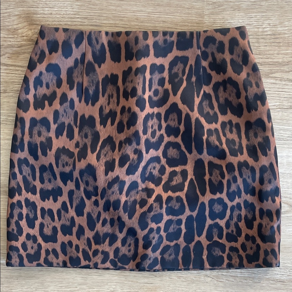 H&M Leopard Print Mini Skirt
